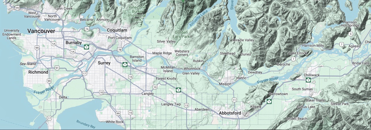 Map Image of the Vancouver Lower Mainland