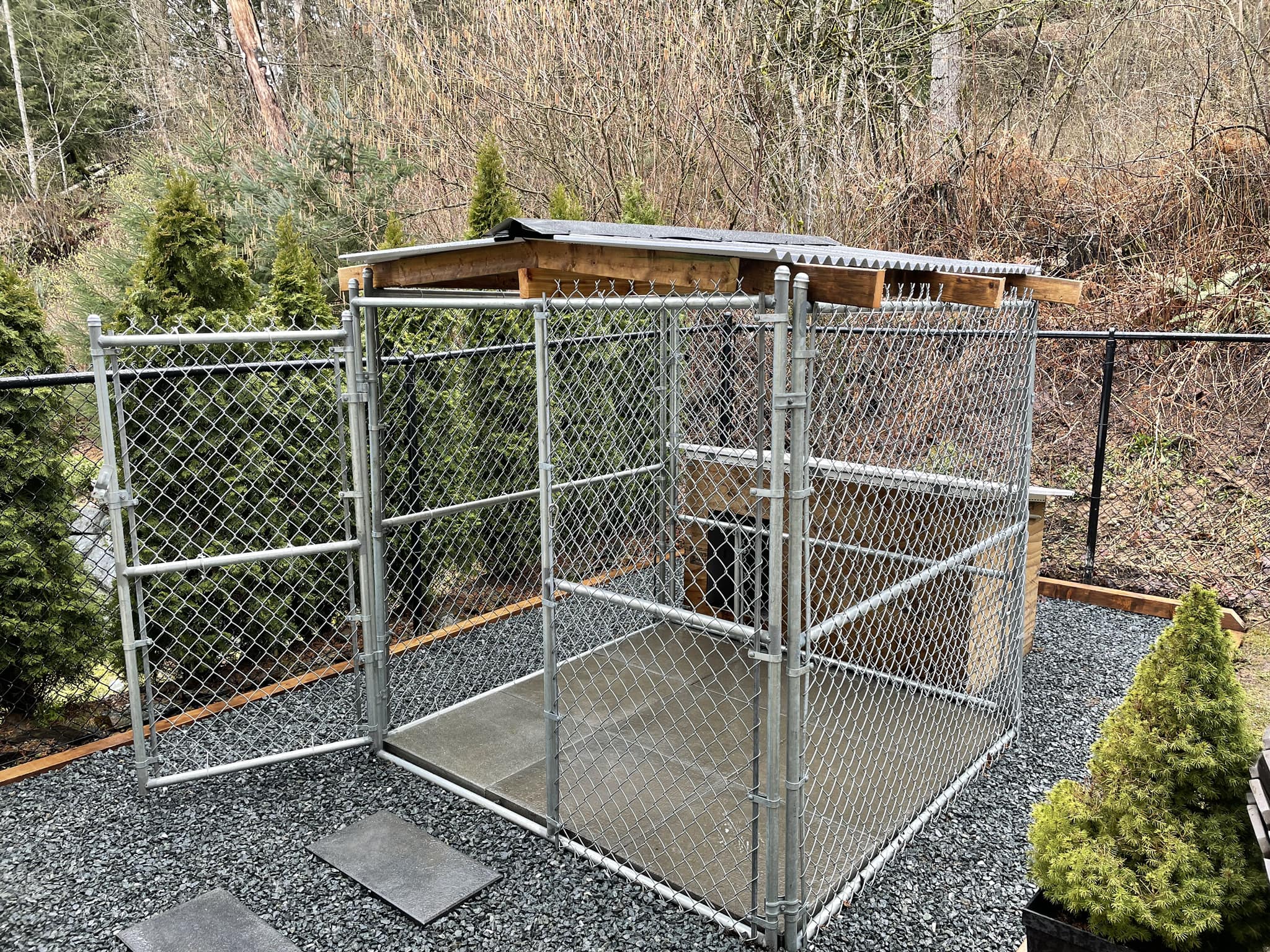 artificial turf installed in a narrow backyard